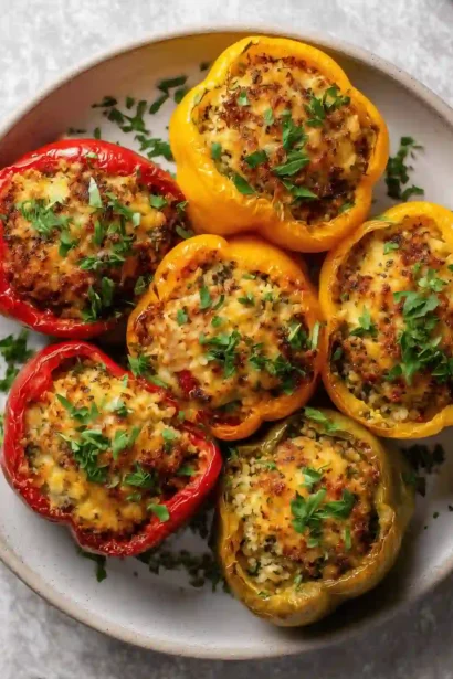 Poivrons Farcis Boulgour Airfryer