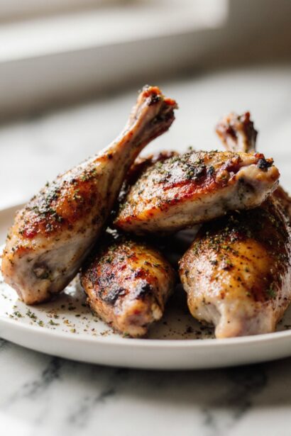 Ailes de dinde grillées au airfryer, savoureuses et croustillantes