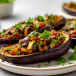 Aubergines farcies en Airfryer, savoureuses et légères