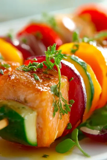 Brochettes de saumon au airfryer, juteuses et savoureuses