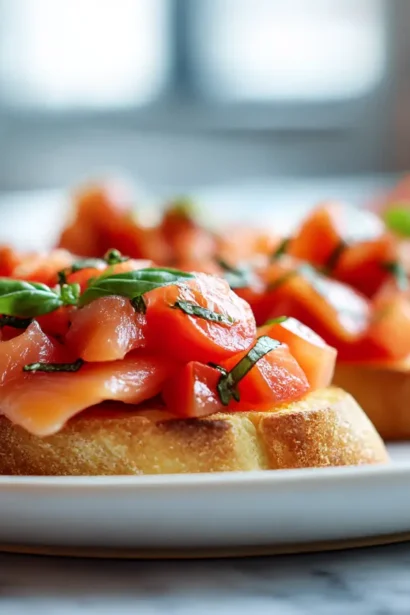 Bruschetta saumon au Airfryer, savoureuse et croustillante