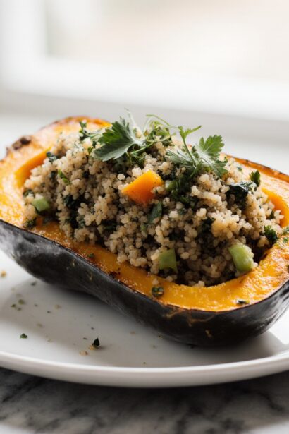 Butternut farcie au airfryer, savoureuse et réconfortante