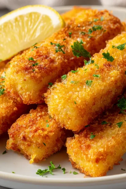 Bâtonnets de poisson pané au airfryer, croustillants et savoureux