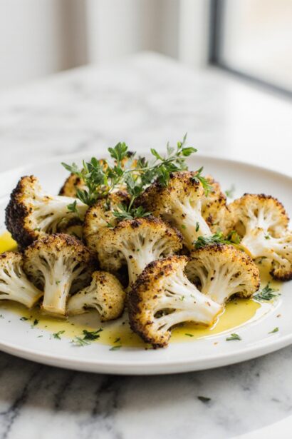 Chou-fleur doré en Airfryer, savoureux et croustillant