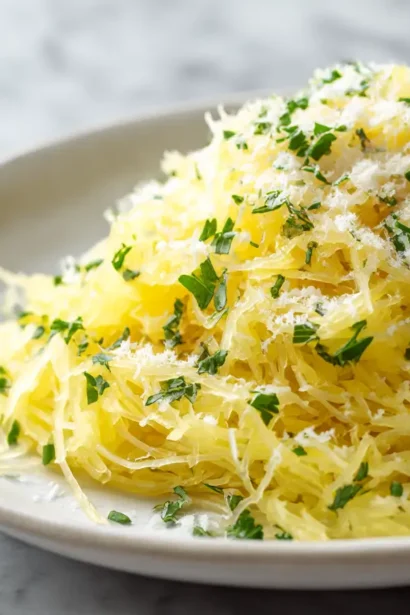 Courge spaghetti au Airfryer, tendrement cuite et facile à préparer