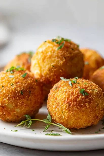 Délicieuses croquettes de chèvre préparées à l'Airfryer, croustillantes et légères