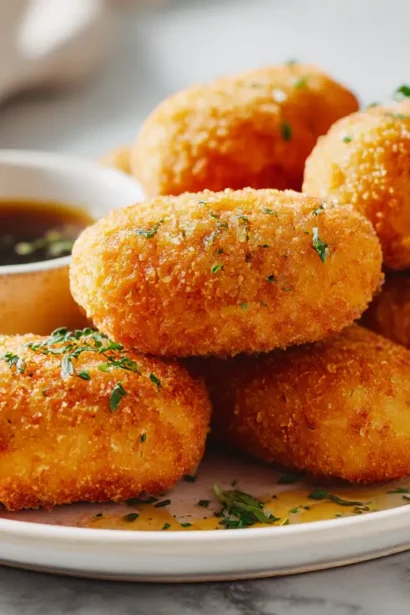 Délicieuses croquettes de riz au Airfryer, croustillantes et légères.