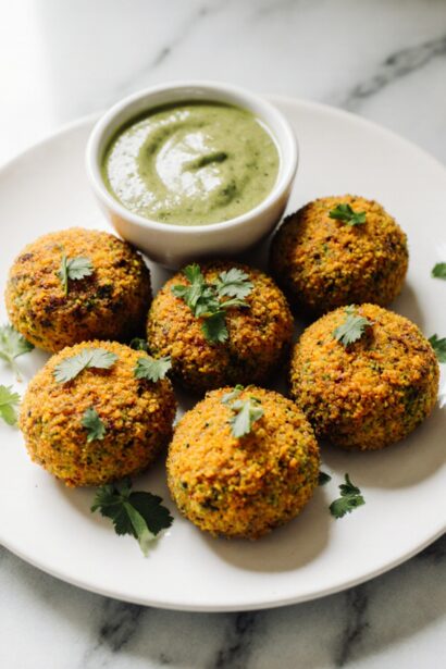 Falafels de patate douce cuits en Airfryer, croustillants et savoureux.