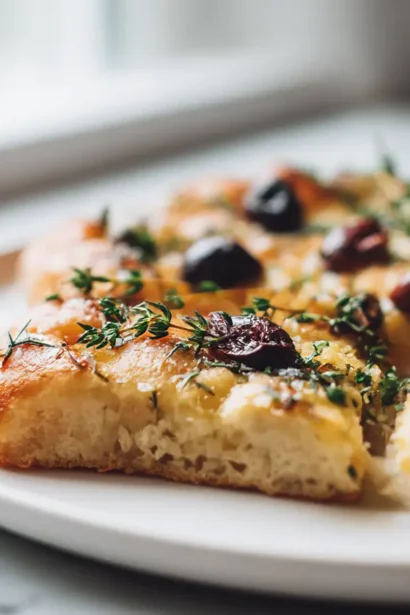 Focaccia maison au airfryer, dorée et moelleuse