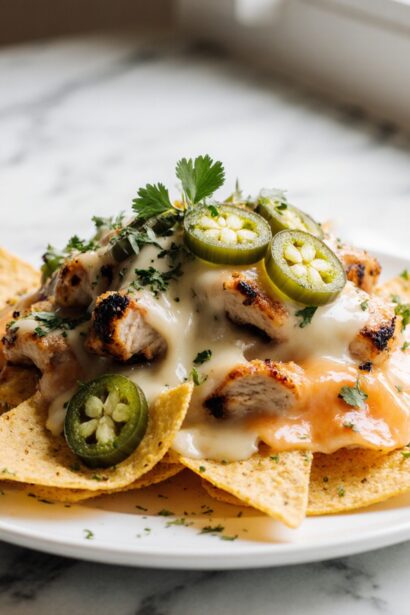 Nachos au poulet grillé en Airfryer, croustillants et savoureux