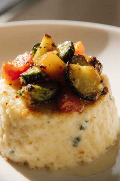 Polenta gratinée aux légumes au Airfryer, savoureuse et colorée