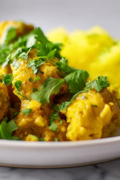 Poulet au curry en Airfryer, savoureux et parfumé.