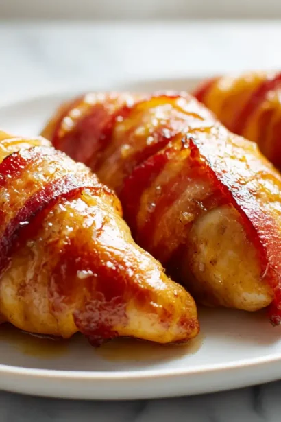Poulet enrobé de bacon au Airfryer, croustillant et savoureux