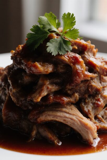 Pulled pork préparé en Airfryer, tendre et savoureux