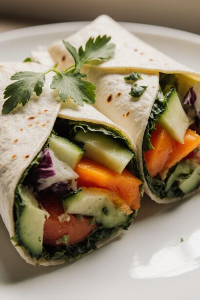 Wraps veggie au Airfryer, croustillants et colorés