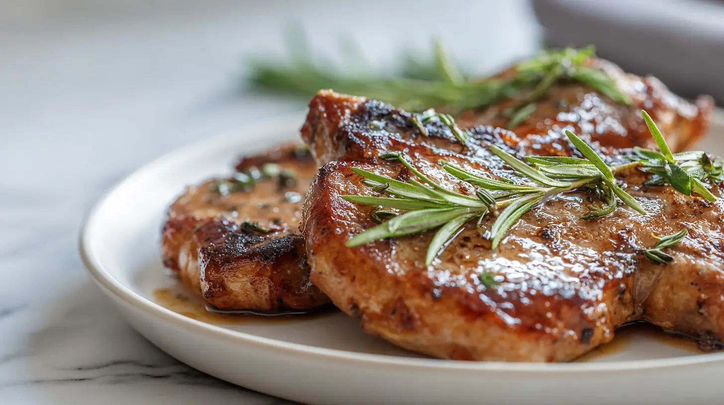 Côtelettes de porc marinées en Airfryer, juteuses et savoureuses