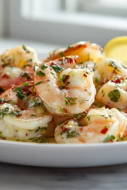 Crevettes marinées à l'ail au Airfryer, croustillantes et savoureuses
