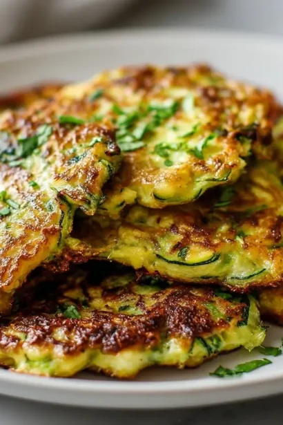 Galettes de courgettes cuites au Airfryer, croustillantes et savoureuses