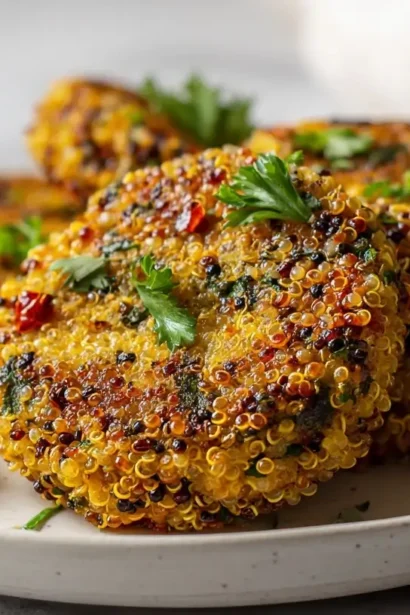 Galettes de quinoa en Airfryer, croustillantes et délicieuses