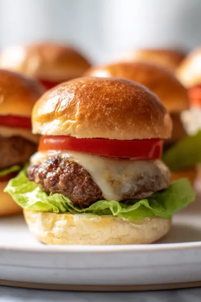 Mini burgers apéritifs au airfryer, juteux et savoureux