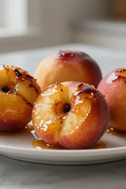 Nectarines rôties au airfryer, caramélisées et juteuses