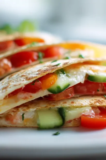 Savoureuses quesadillas au poulet préparées en Airfryer, croustillantes et délicieuses