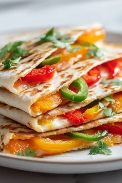 Quesadillas aux légumes au Airfryer, savoureuses et croustillantes