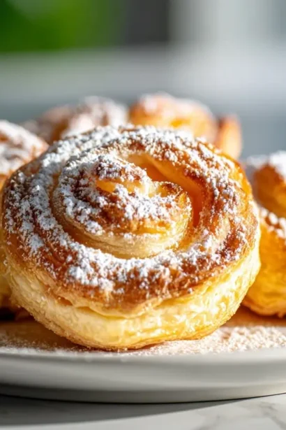 Roulés feuilletés à la pêche en Airfryer, croustillants et savoureux